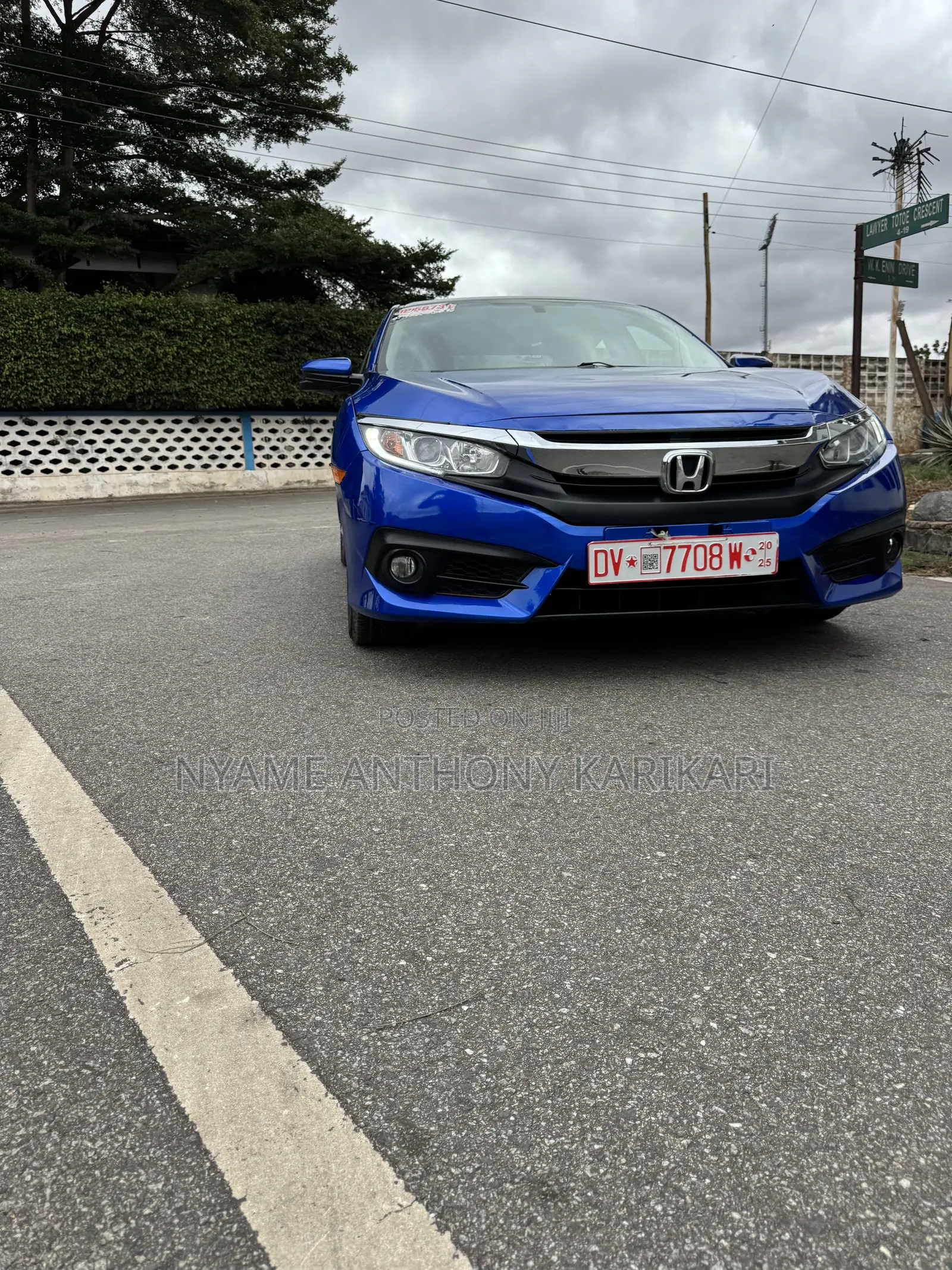 Honda Civic EX 4dr Sedan (1.5L 4cyl) 2016 Blue