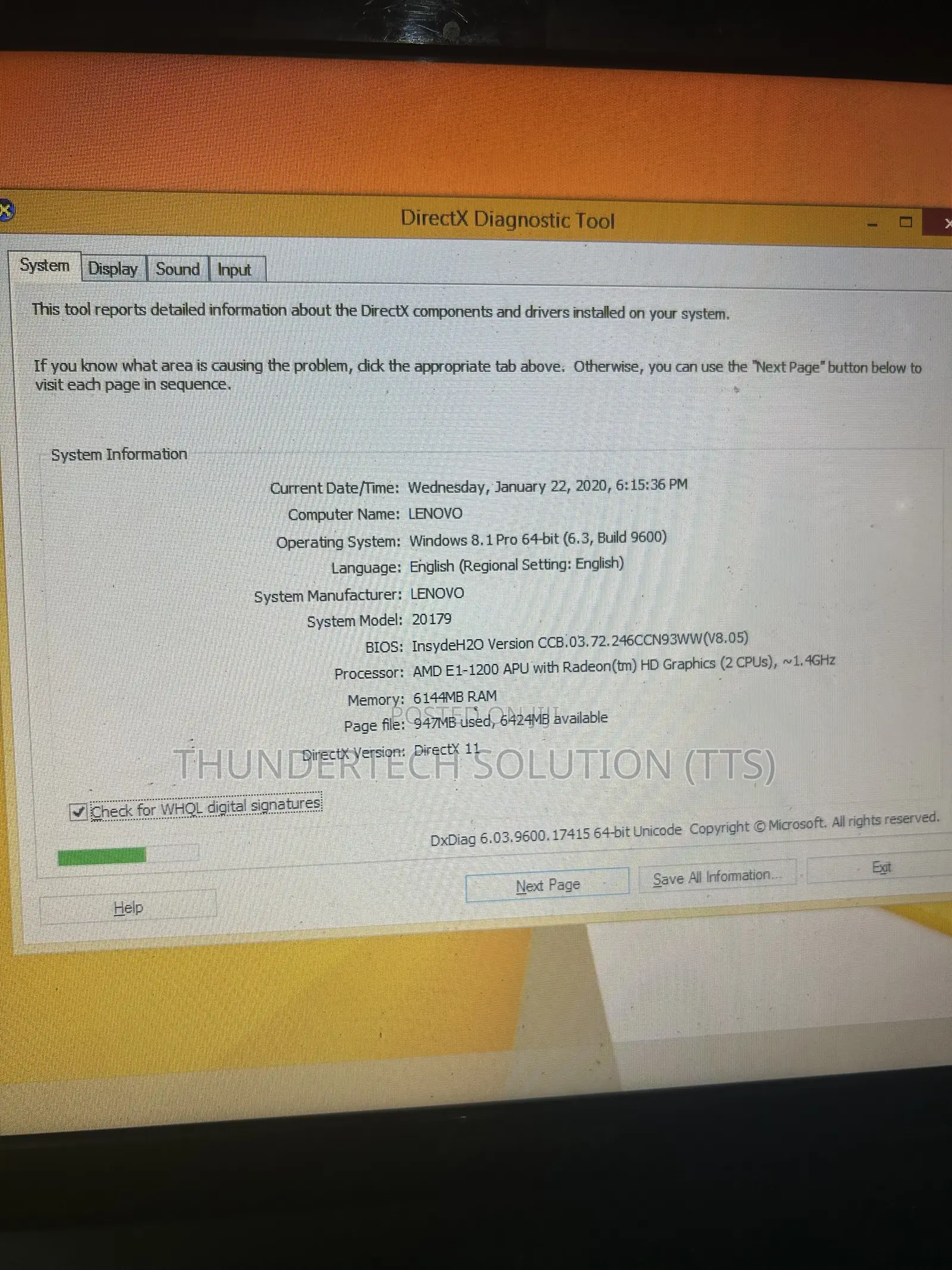 Laptop Lenovo IdeaTab N585 6GB AMD SSD 128GB