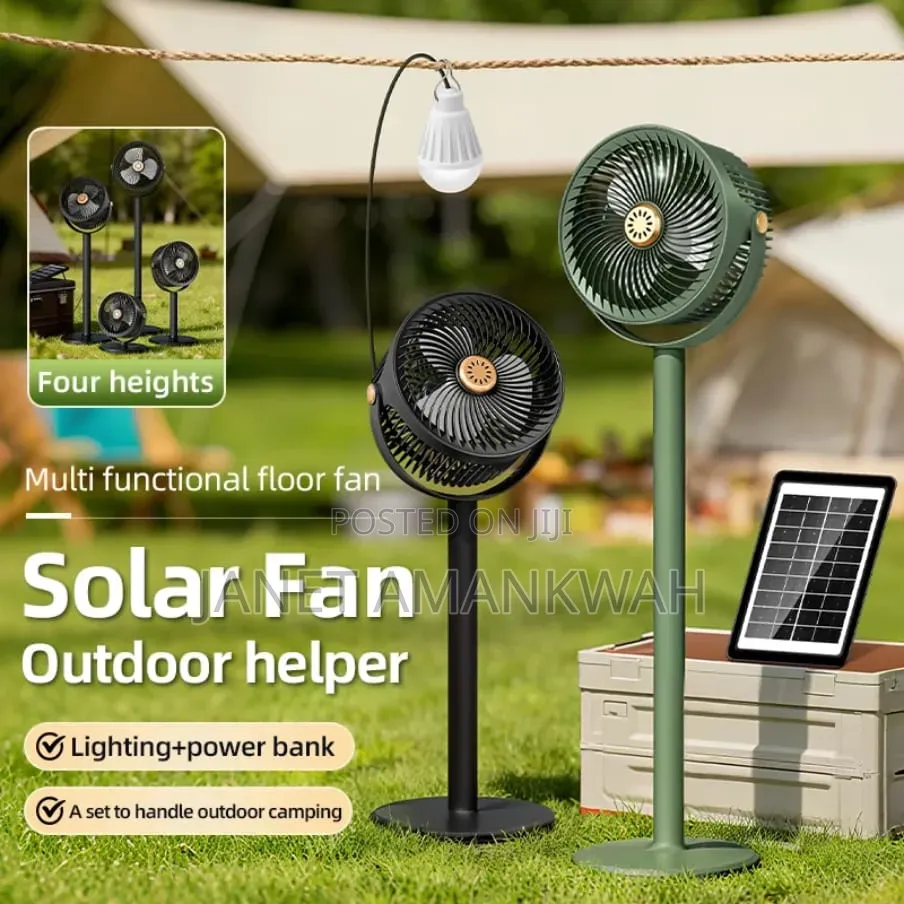 Rechargeable Fan With Solar Panel