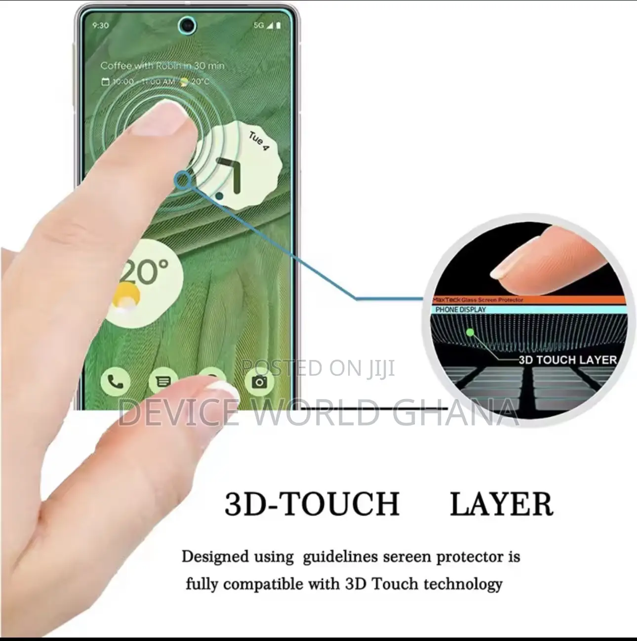 Cru Tempered Glass Screen Protector For Google Pixel Phonesall Models