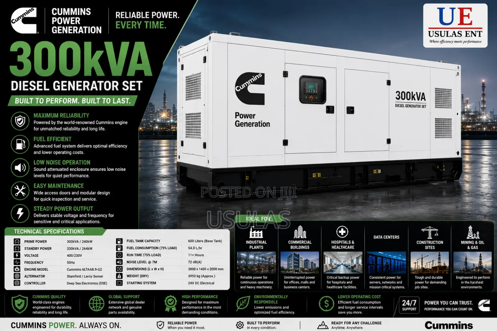 Cummins 300kva