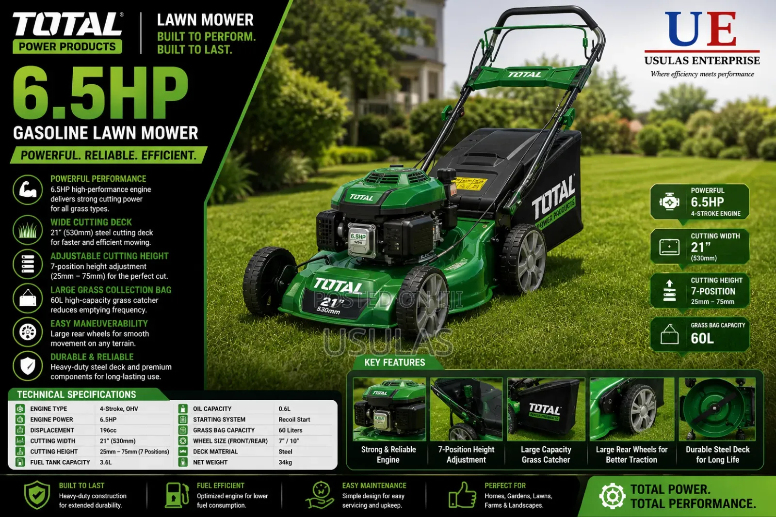 Total Mower 6.5hp