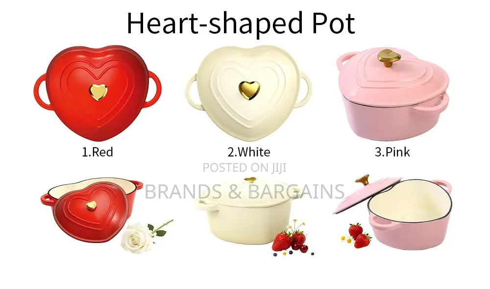 Heart Shape Iron Cast Saucepan