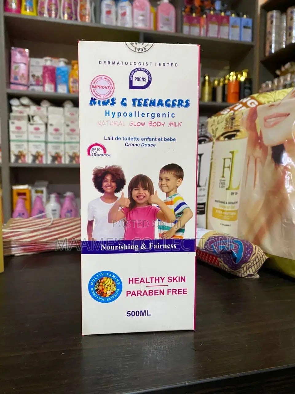 Poons Kids Teenagers Natural Glow Body Milk.