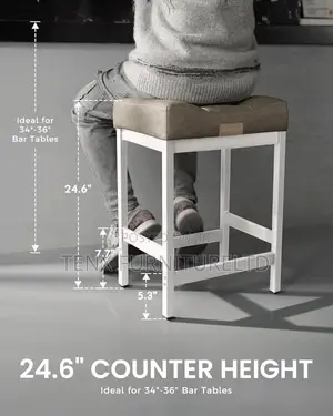Bar Stool (Elegant Grey ) With Metal Base