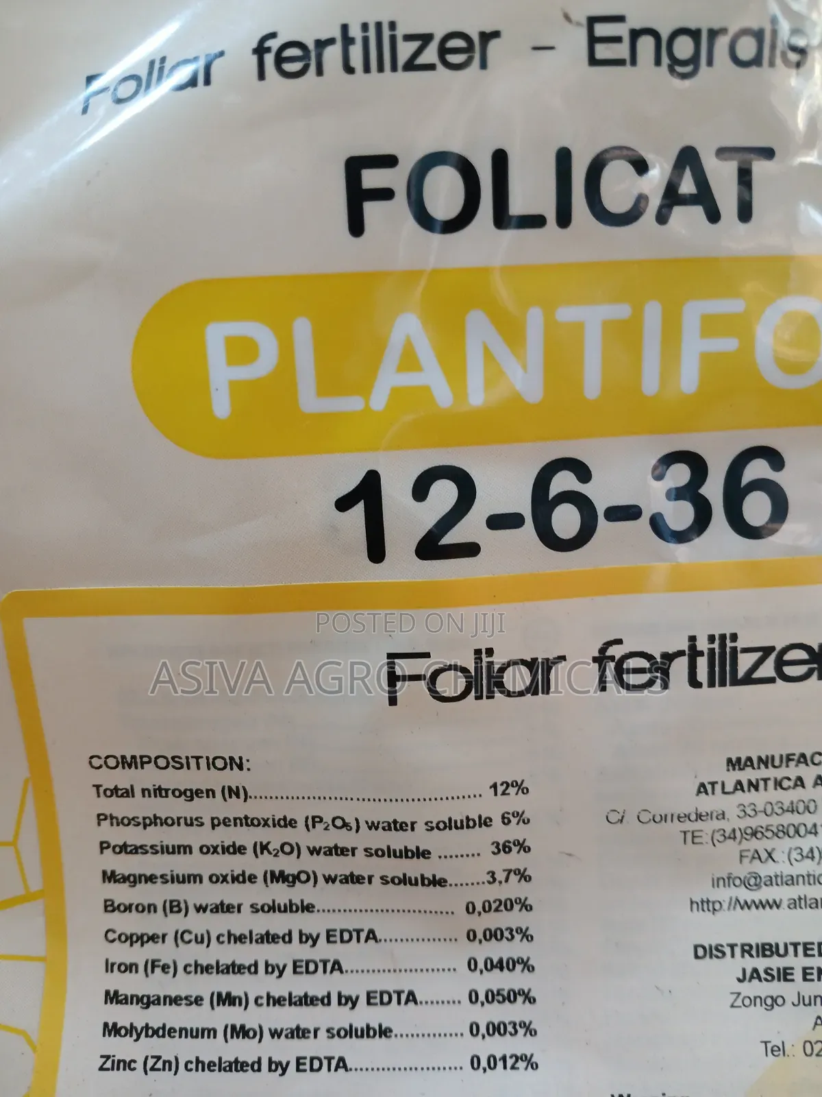 Folicat NPK 12-6-36 Fertilizer
