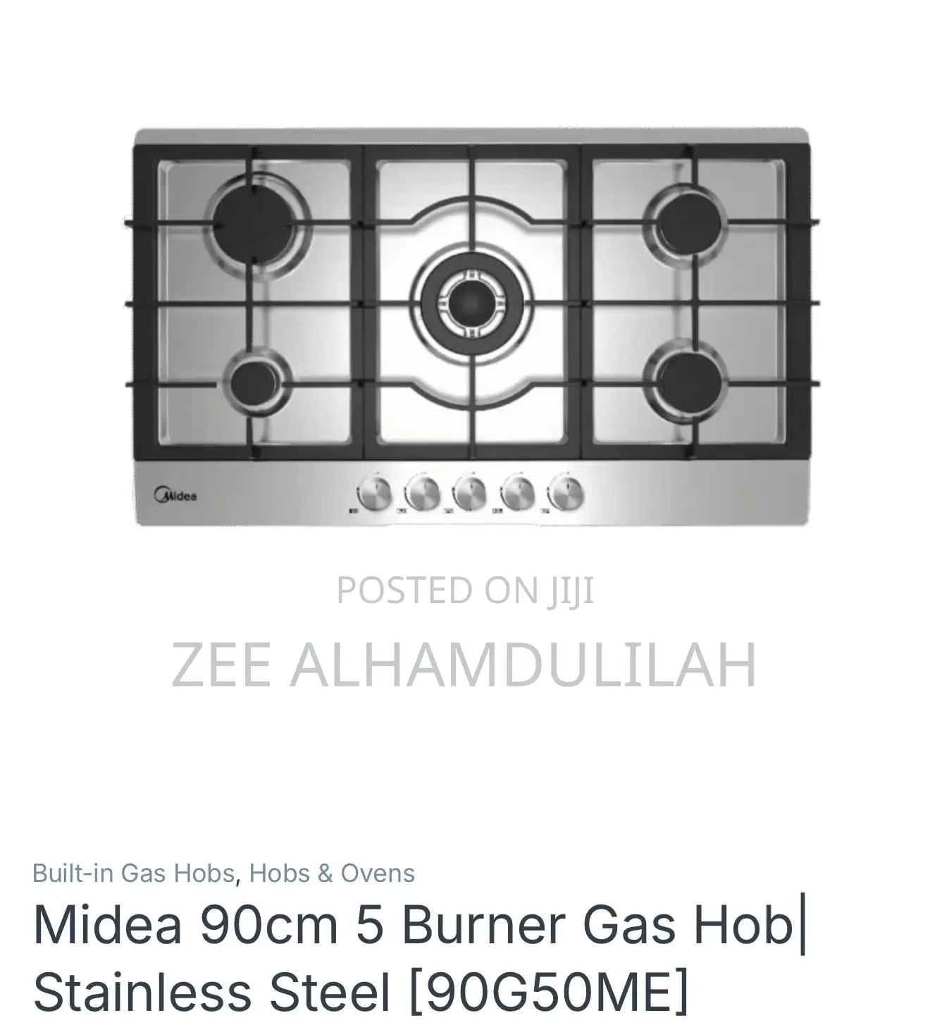 Midea 5 Burner Gas Oven Stainless