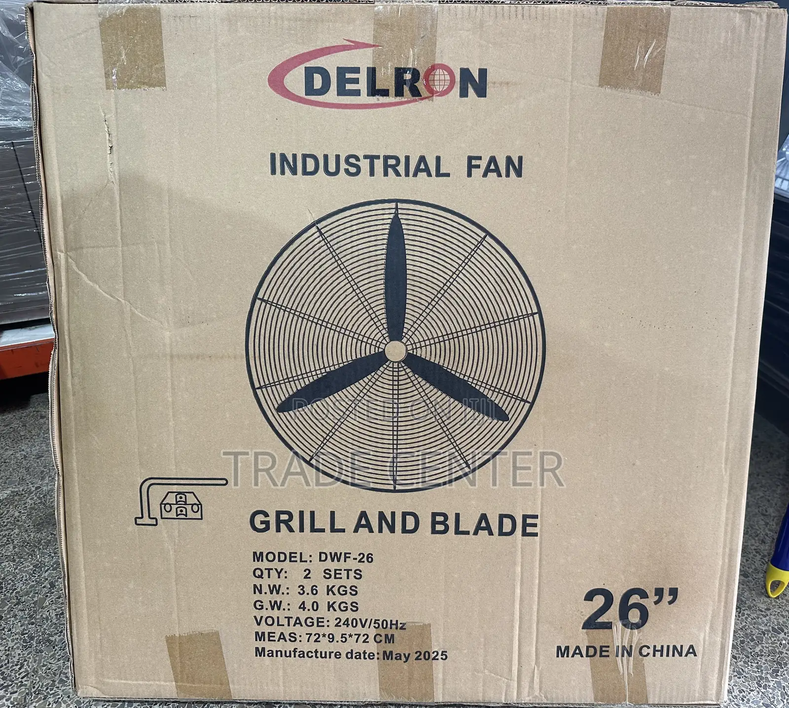 Delron 26 Inches Industrial Wall Fan