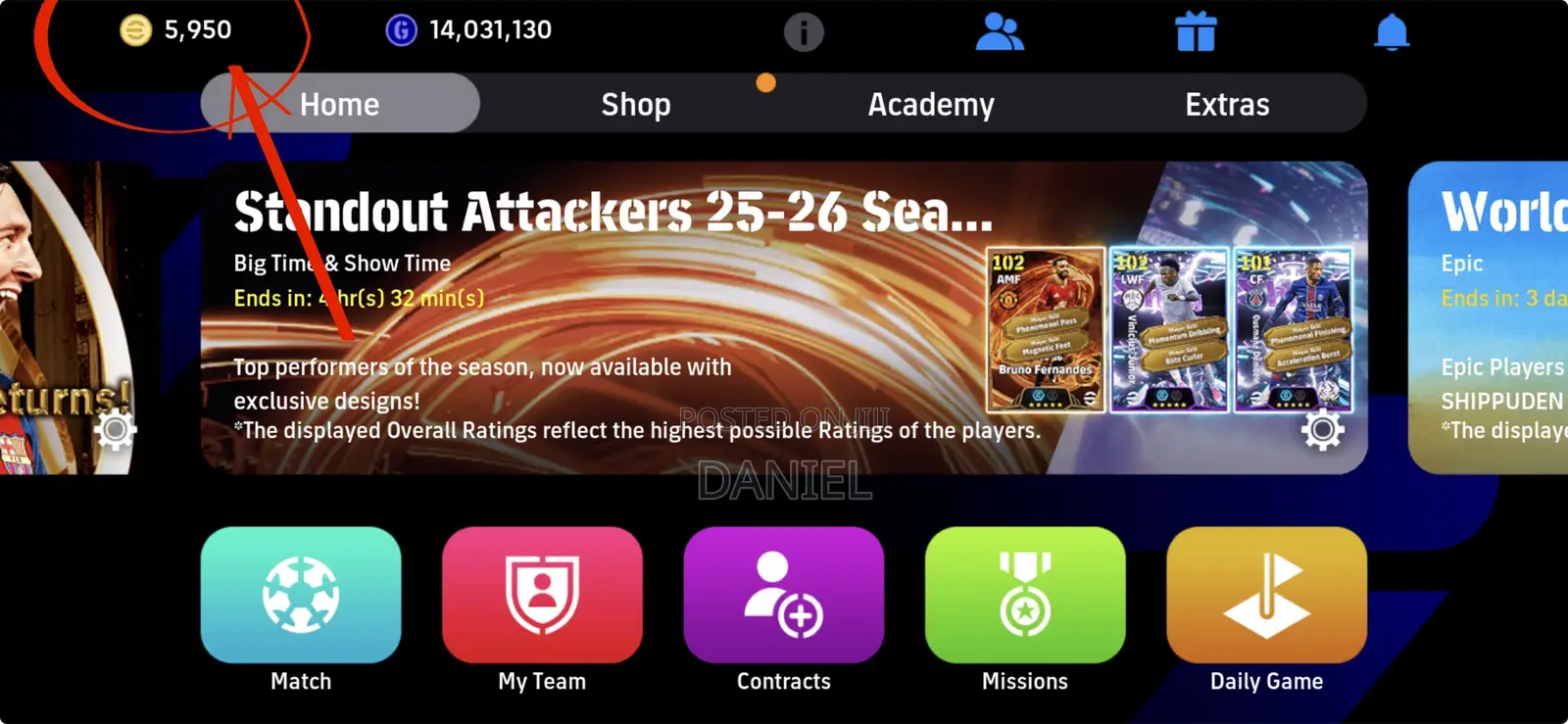 Efootball Mobile Account