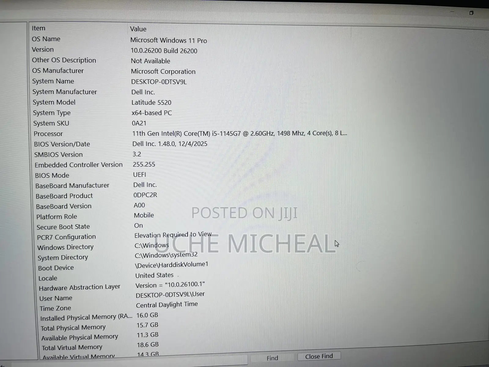 Laptop Dell Latitude 5520 16GB Intel Core i5 SSD 512GB