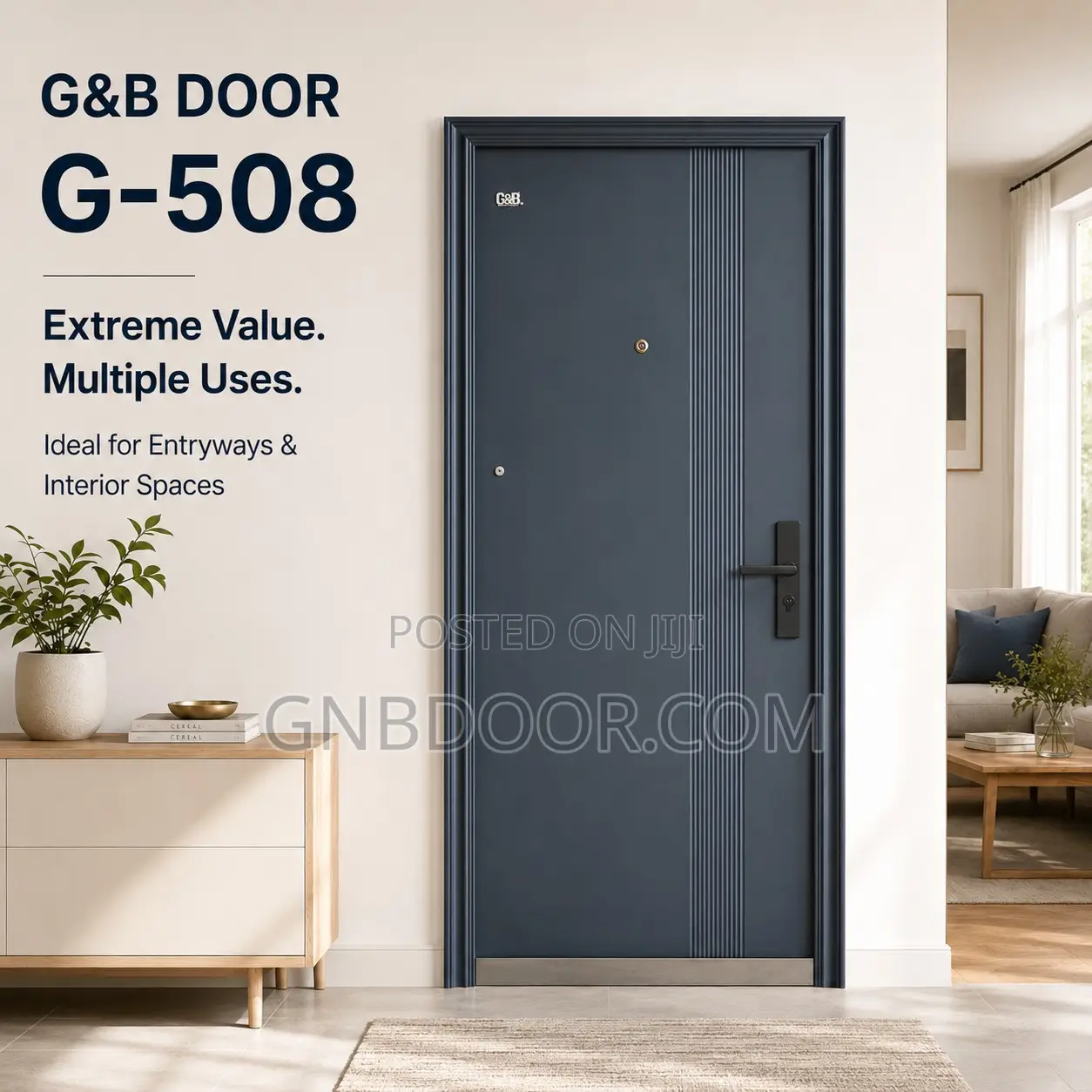 Modern Apartment Door G508 Metal Door Gray Color