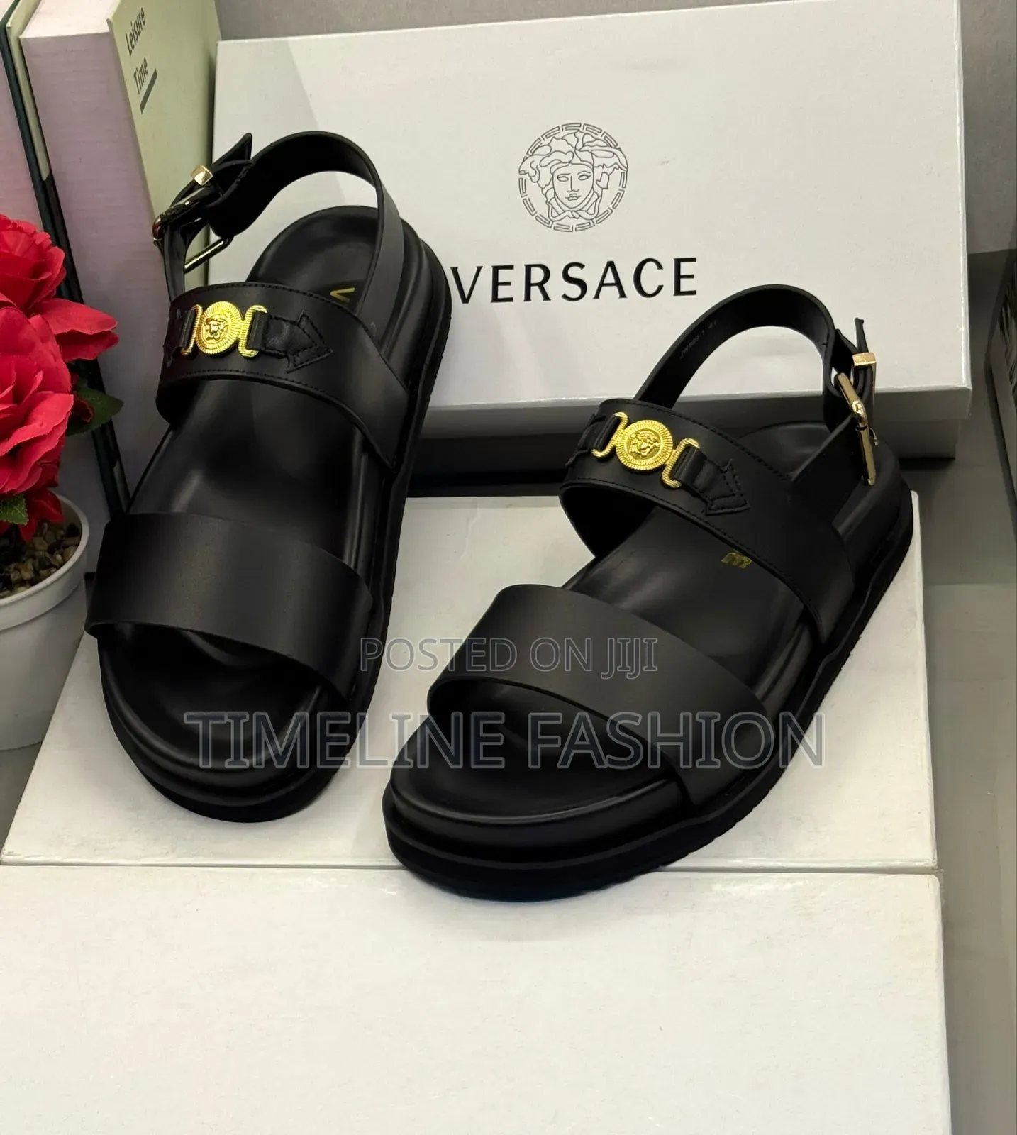 Versace Men's Casual Leather Sandals