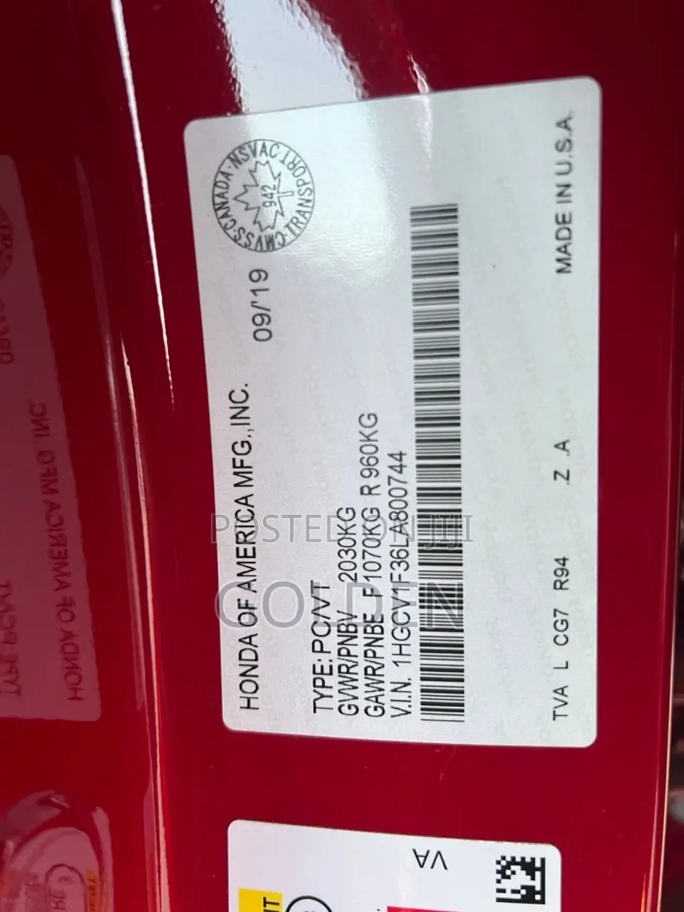 Honda Accord Sport 1.5T 2020 Red