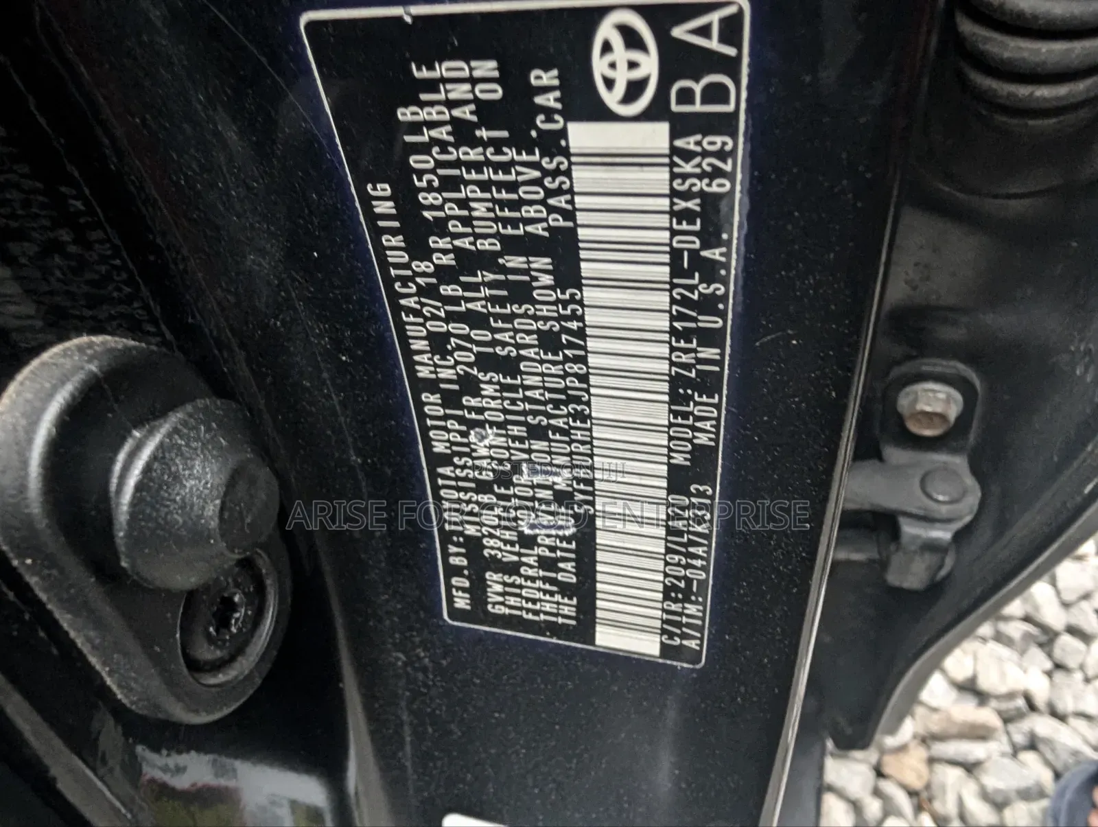 Toyota Corolla XSE (1.8L 4cyl 2A) 2018 Black