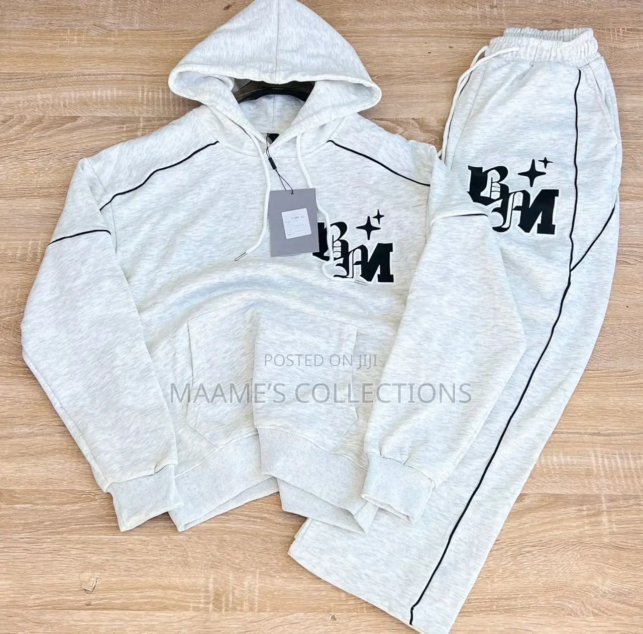 Boohooman Piped Hoodies Top and Down / Tacksuit