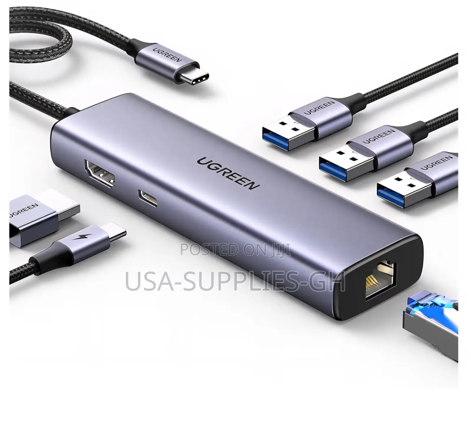 Ugreen Revodok 6 in 1 USB C Hub Gigabit Ethernet Adapter From Usa