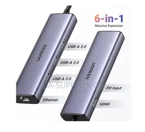 Ugreen Revodok 6 in 1 USB C Hub Gigabit Ethernet Adapter From Usa