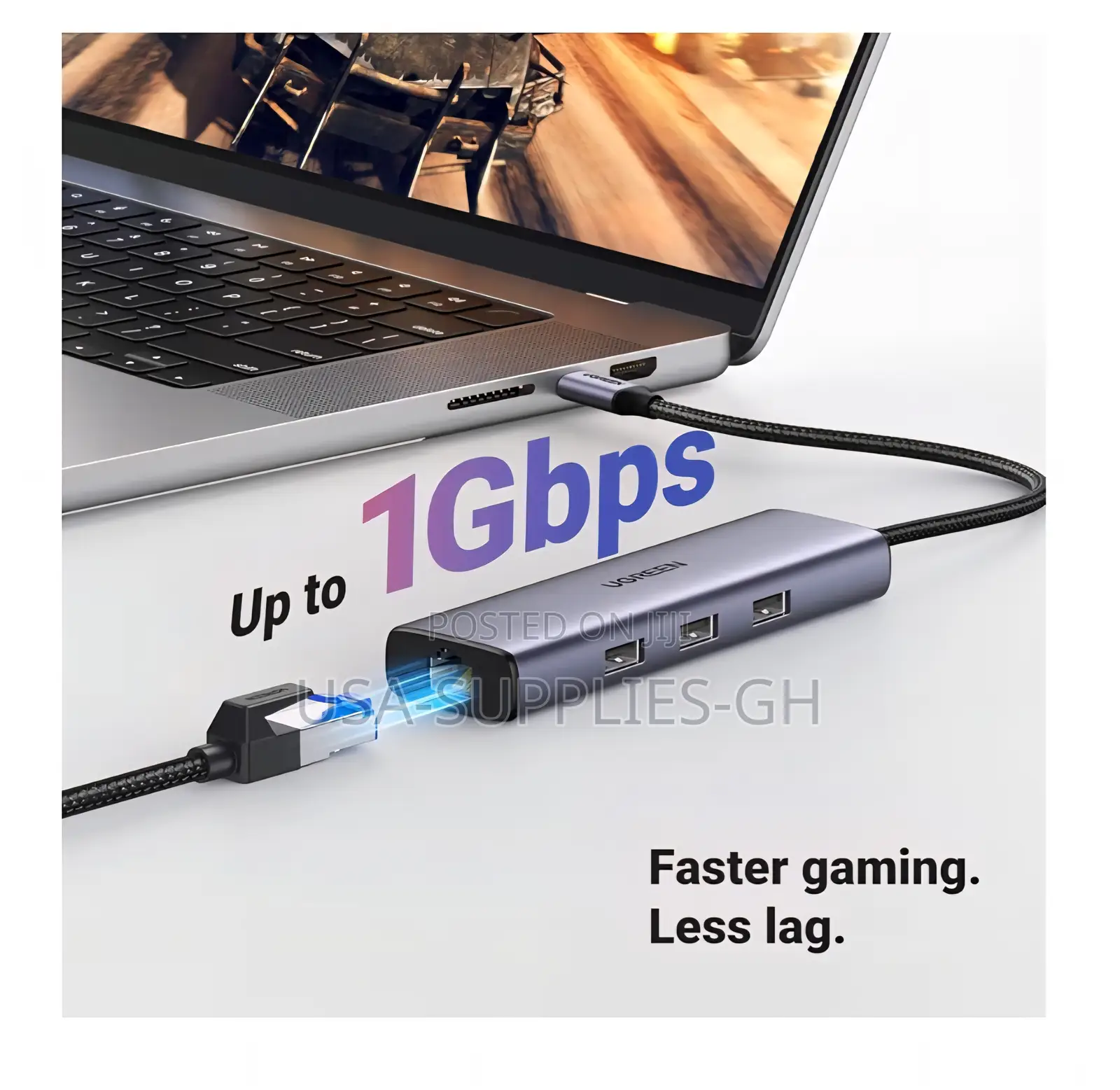 Ugreen Revodok 6 in 1 USB C Hub Gigabit Ethernet Adapter From Usa