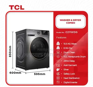 Tcl10.5kg Wash and Dryer Combo