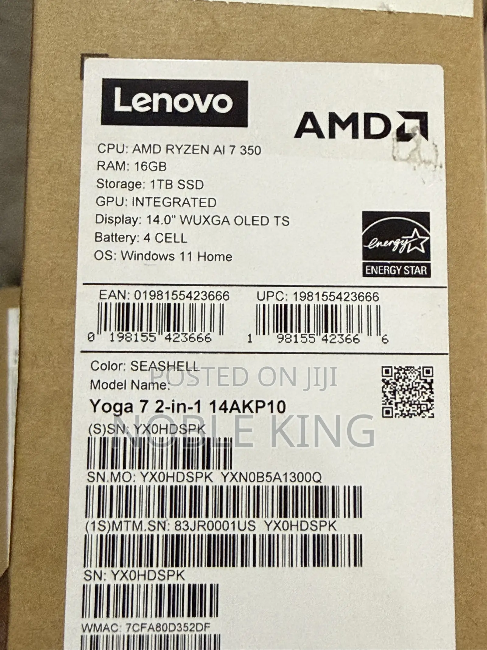 New Laptop Lenovo Yoga 7 15ITL5 16GB AMD Ryzen 7 SSD 1T