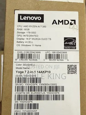 New Laptop Lenovo Yoga 7 15ITL5 16GB AMD Ryzen 7 SSD 1T