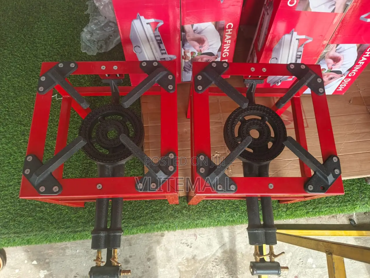 Commercial-Grade, Single-Burner Gas Stoves Red