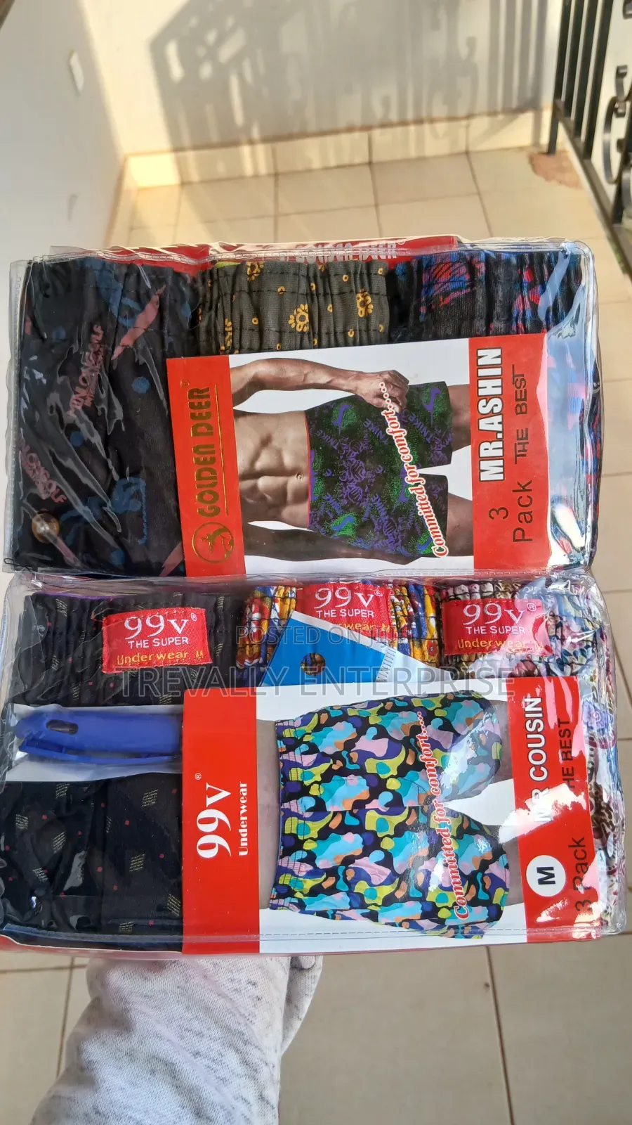 Pure Cotton Men Boxer Shorts