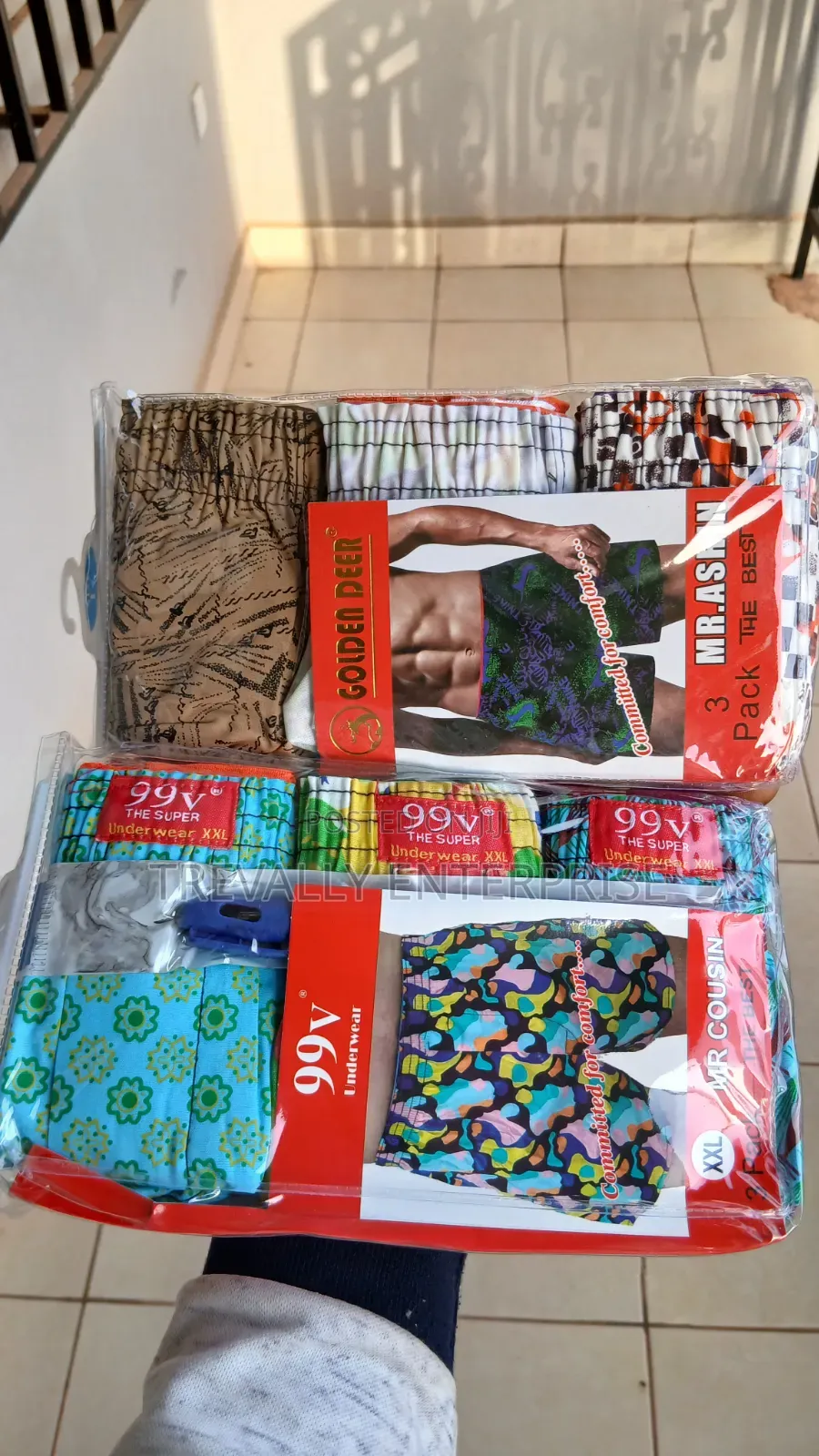 Pure Cotton Men Boxer Shorts
