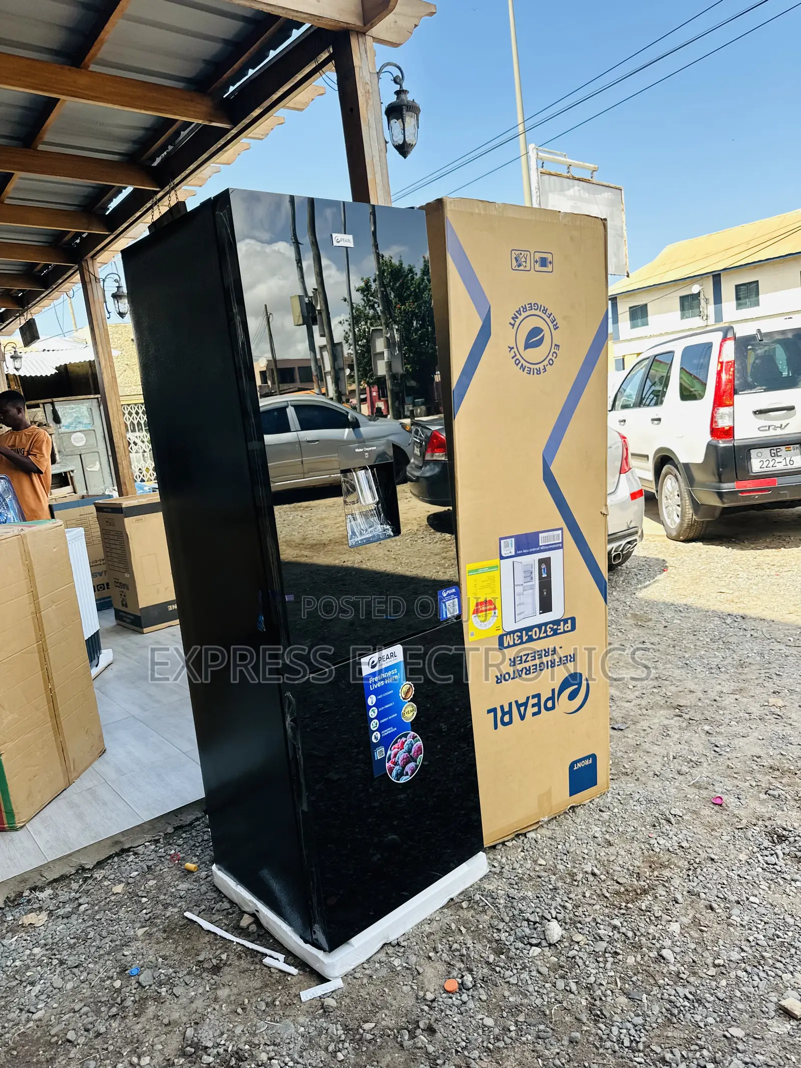 Text Us for Your Pearl Fridge Black Double Door Pf-370-13m