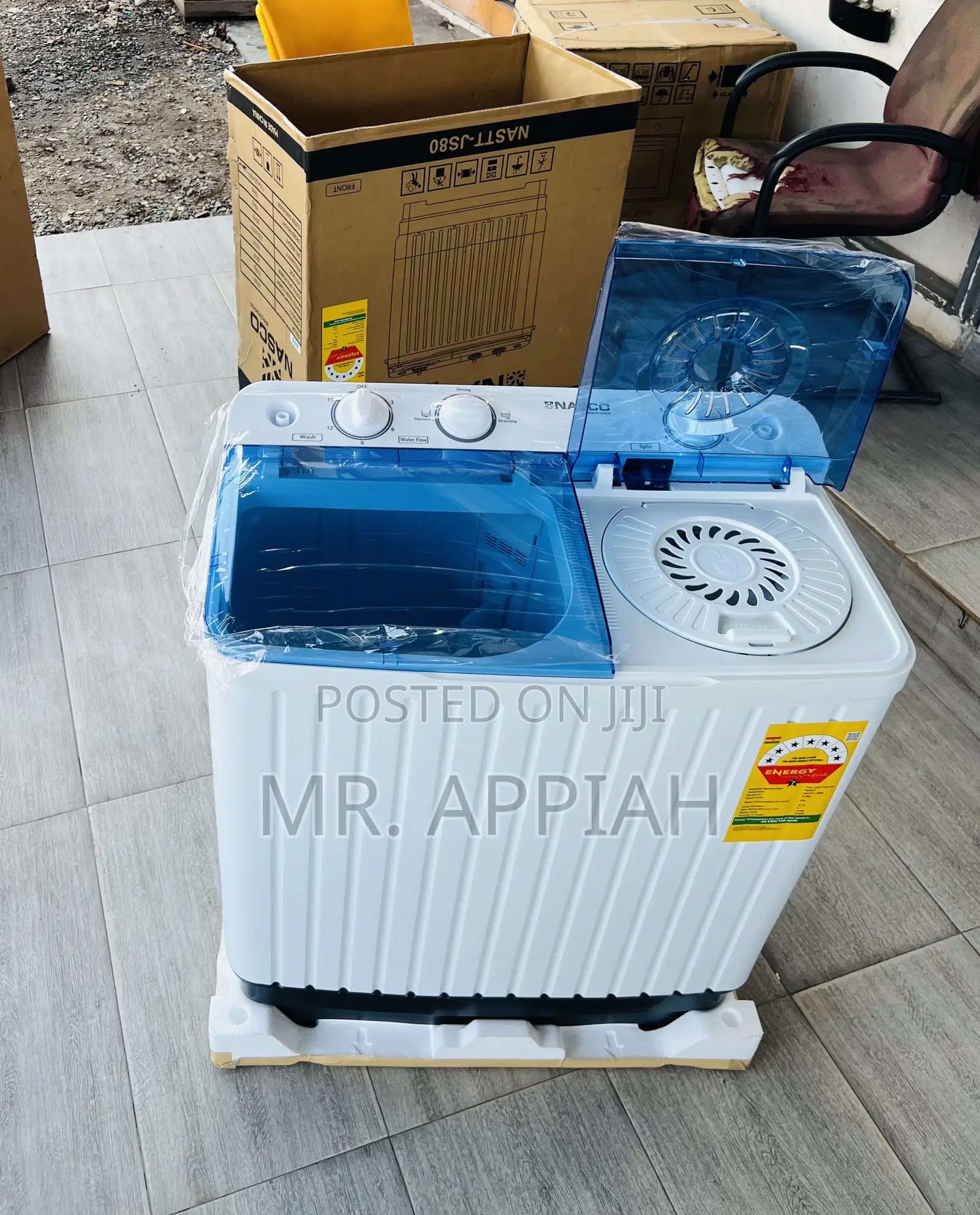 Elegant White Nasco 8kg Top Load Washing Machine(Spin Dry)