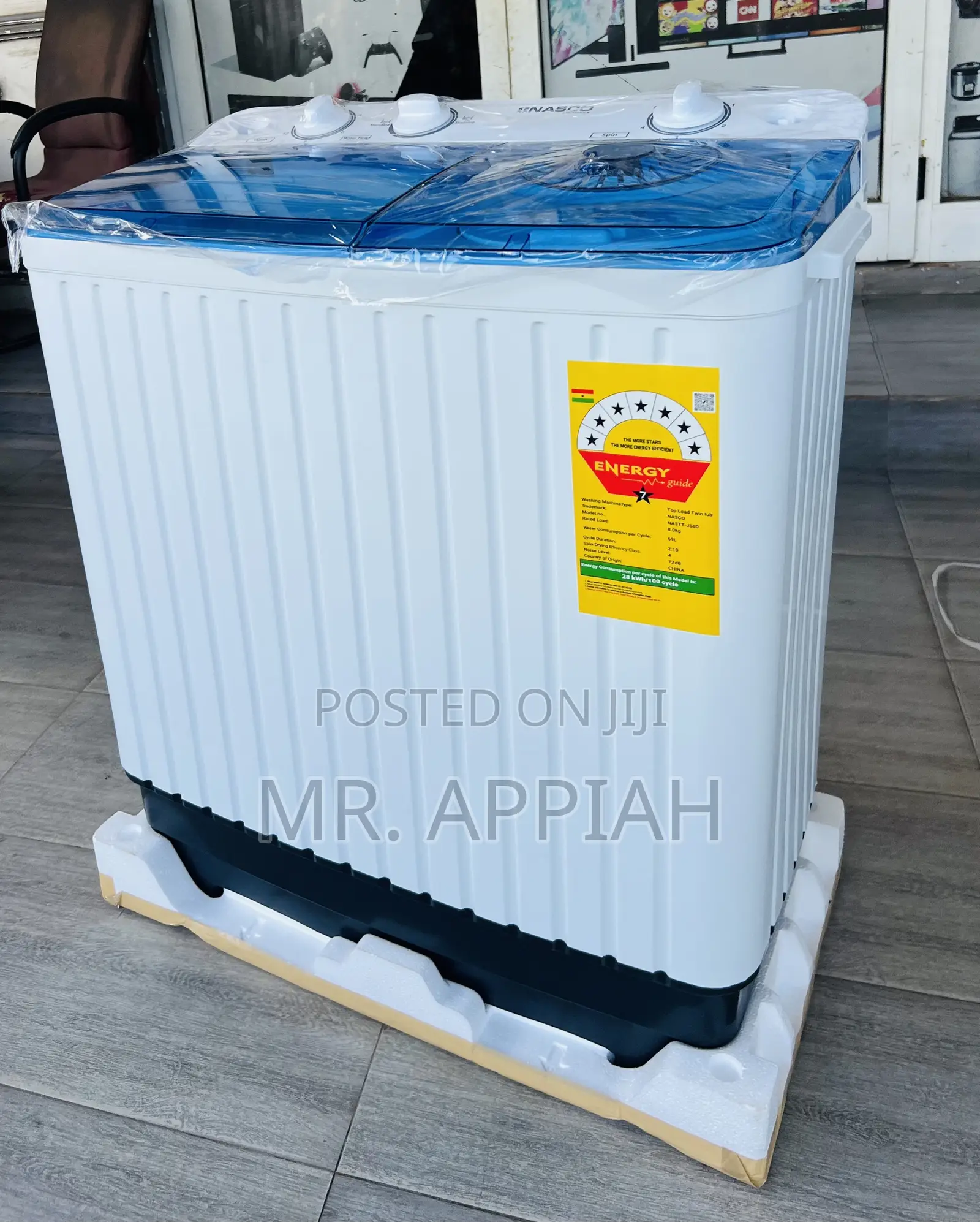 Choice Nasco Spin Dry Top Load Electric Washing Machine(8kg).