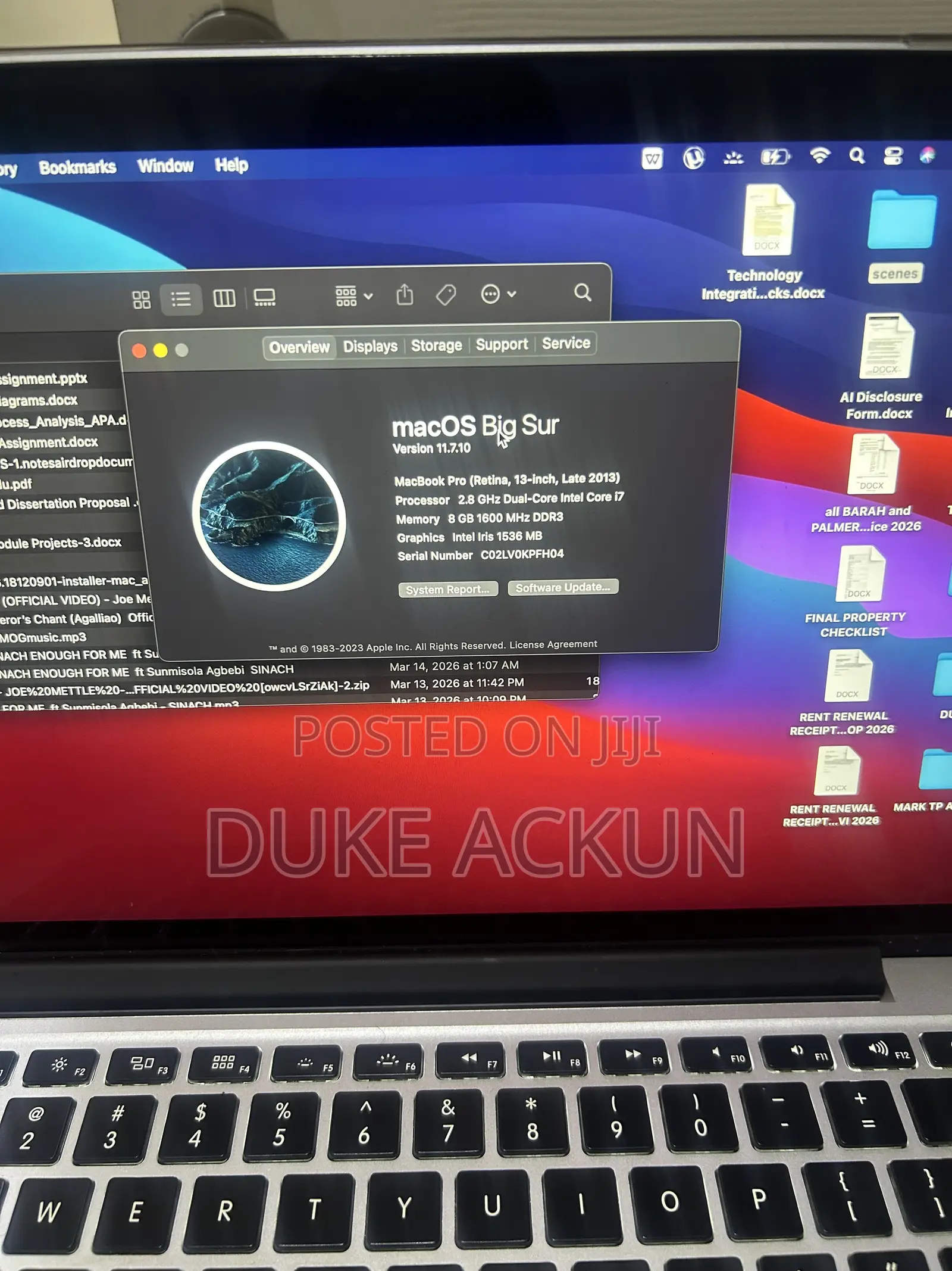 Laptop Apple MacBook 2013 8GB Intel Core i7 SSD 128GB