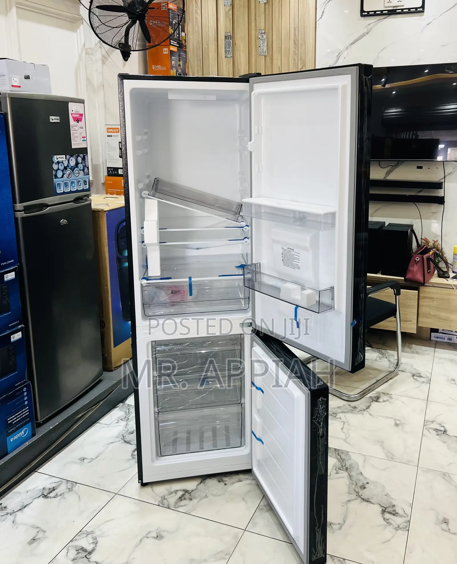 Shop Adorable Pearl Pearl Pf-370-13m 2 Door Fridge(Black)