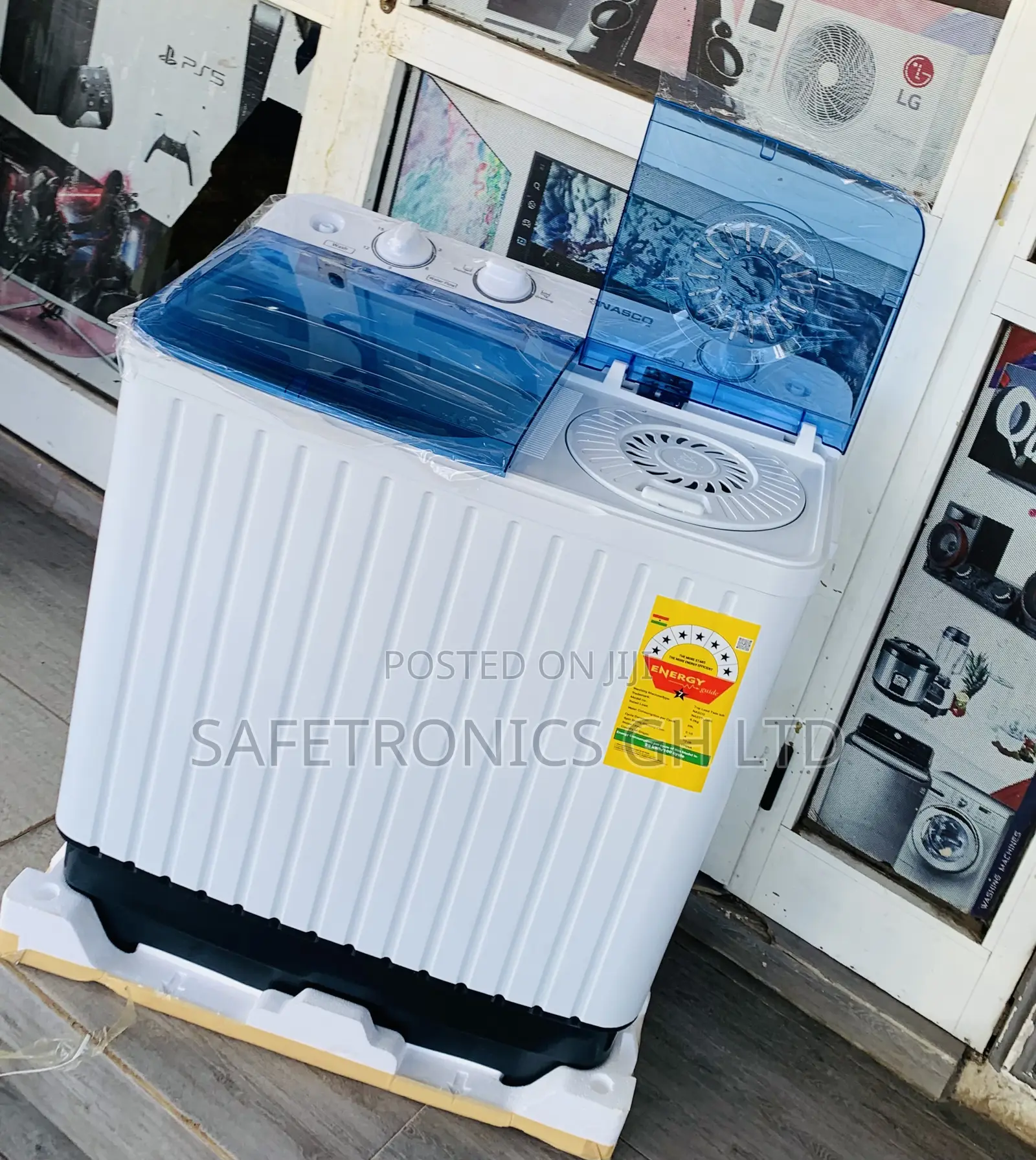 Valuable Sleek Nasco Washing Machine Semi Automatic 8 Kg White