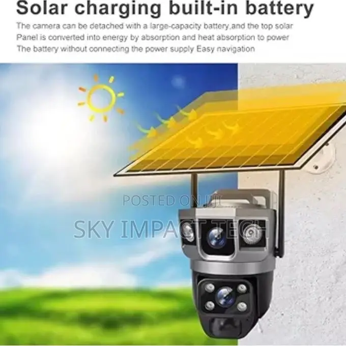 V380 Pro Wifi Camera 4mp Outdoor/Indoor Solar PTZ Camera , 4g Cam
