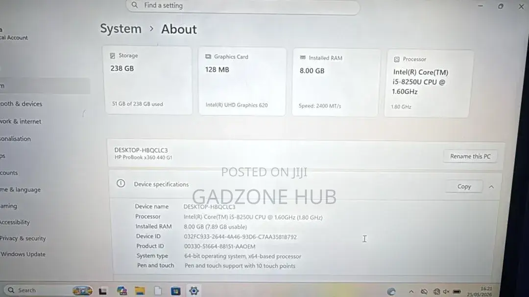 Laptop HP ProBook X360 440 G1 8GB Intel Core i5 SSD 256GB