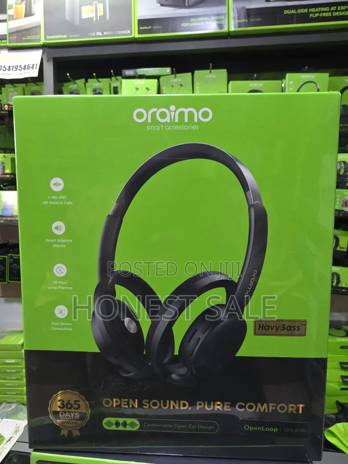 Oraimo Openloop 50h Long-Lasting Open-Ear Wireless Headphones