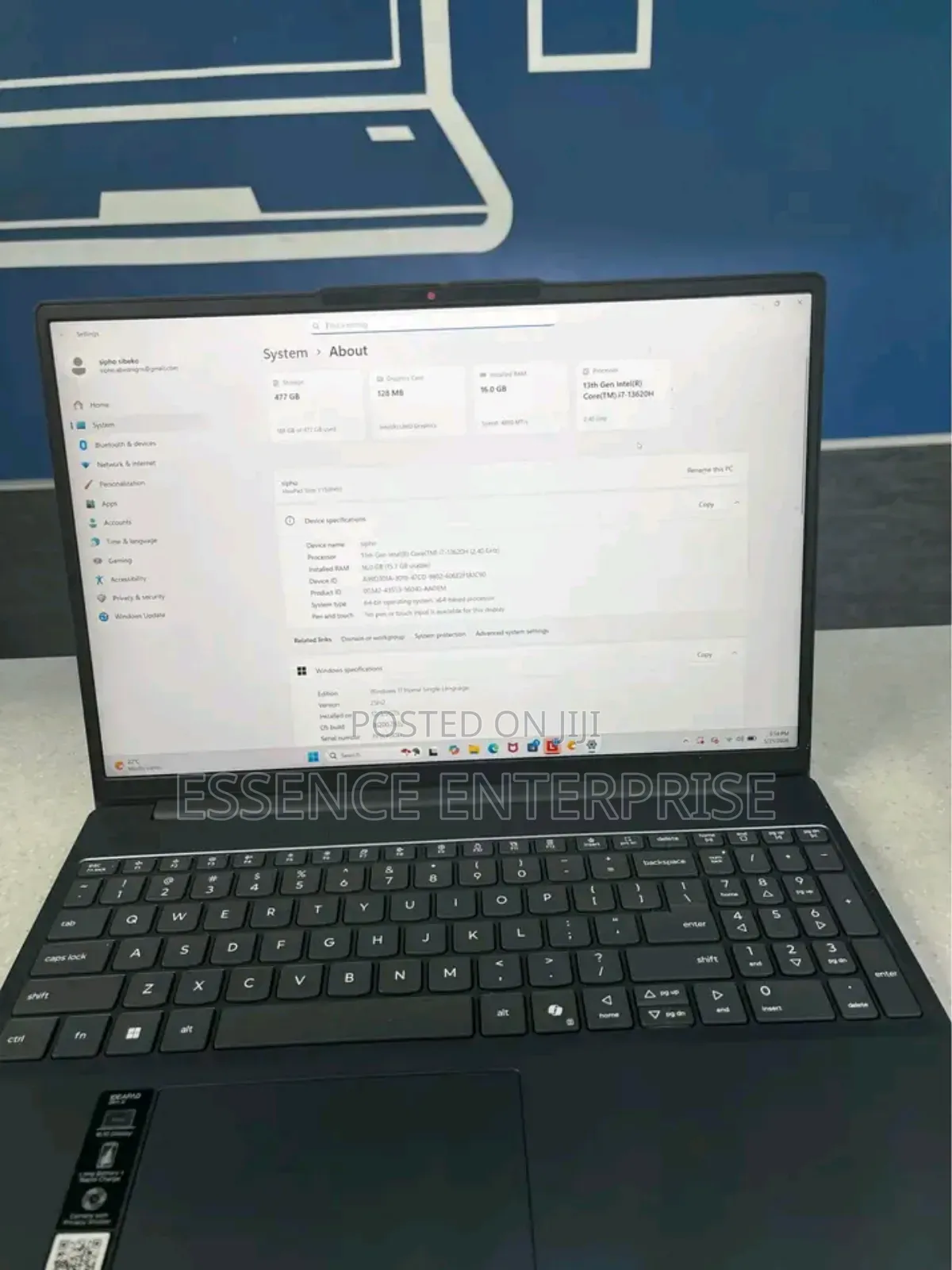 New Laptop Lenovo Ideapad 3 16GB Intel Core i7 SSD 512GB