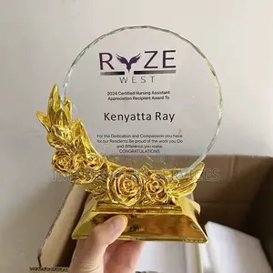 Gold Round Award Plaque