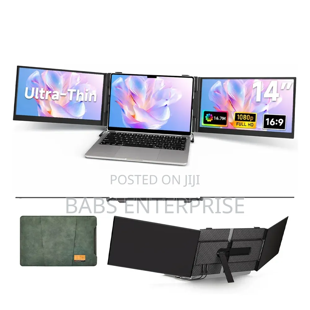 S8 Pro Laptop Screen Extender 1080p Fhd|Ips|Triple Screen Extender