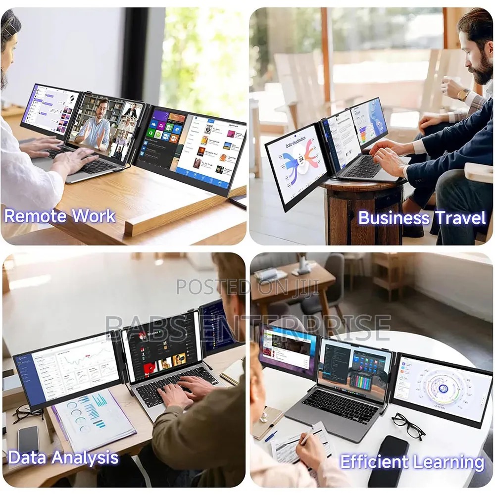 S8 Pro Laptop Screen Extender 1080p Fhd|Ips|Triple Screen Extender