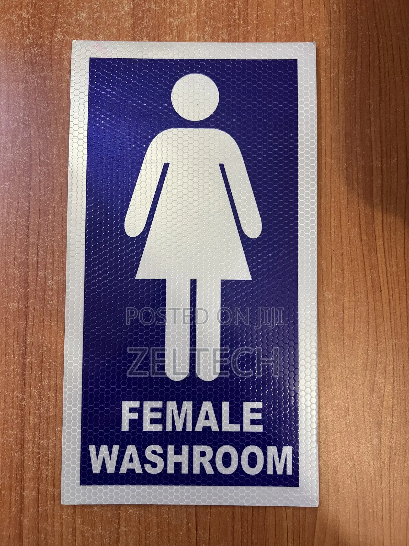 Female Washroom Sign Card