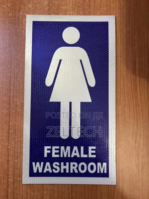Female Washroom Sign Card