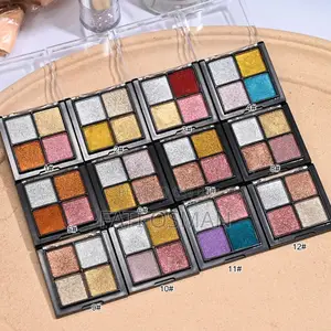 4 Grid Chrome Nail Magic Mirror Powder Palette