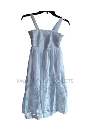 Rare Editions Girls White Embroidered Lace Dress - 7 to 12 Years