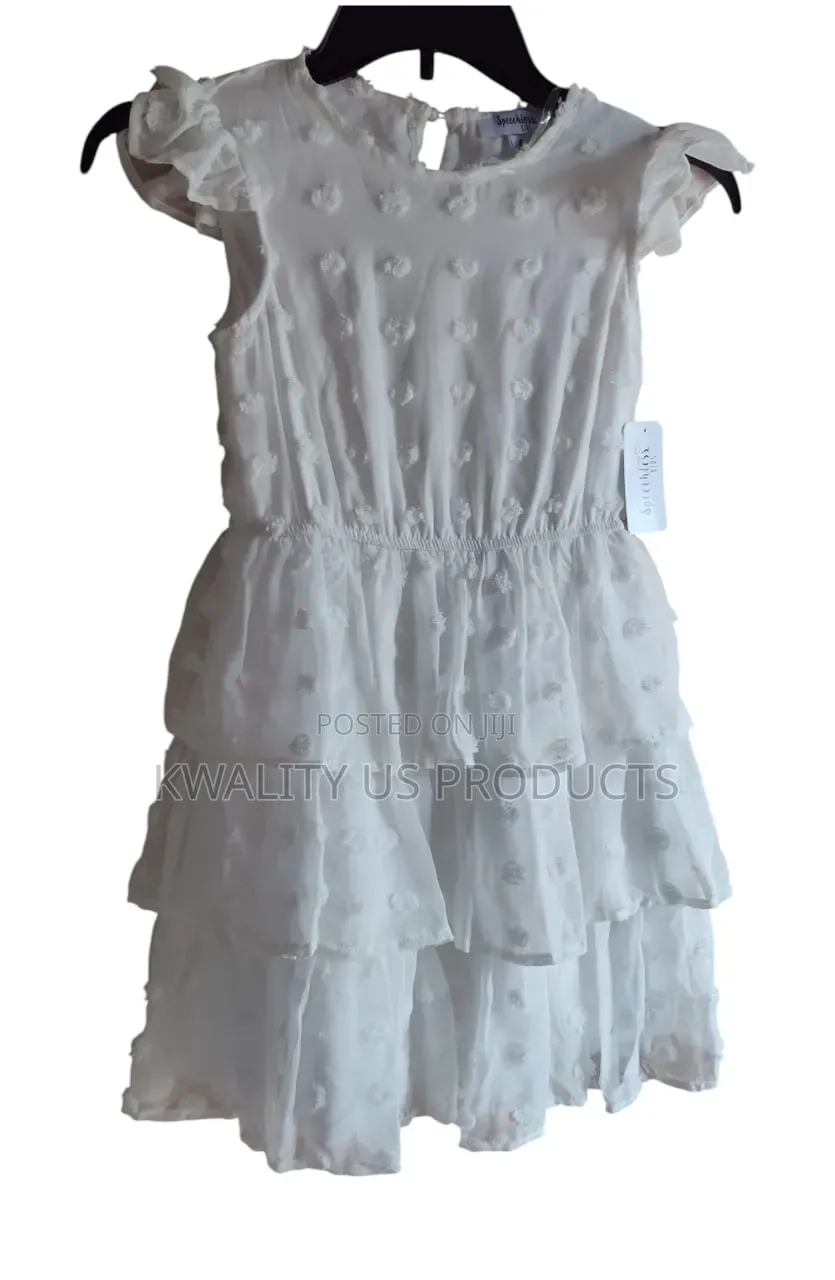 Speechless Kids Girls White Textured Dress - 8 to 10 Years