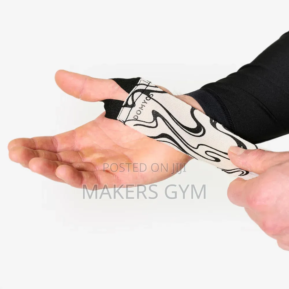 Domyos Durable Boxing Wraps - Off-White/Black