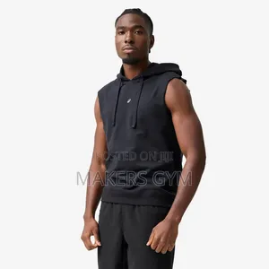 Boxing Hooded Tank Top - Black