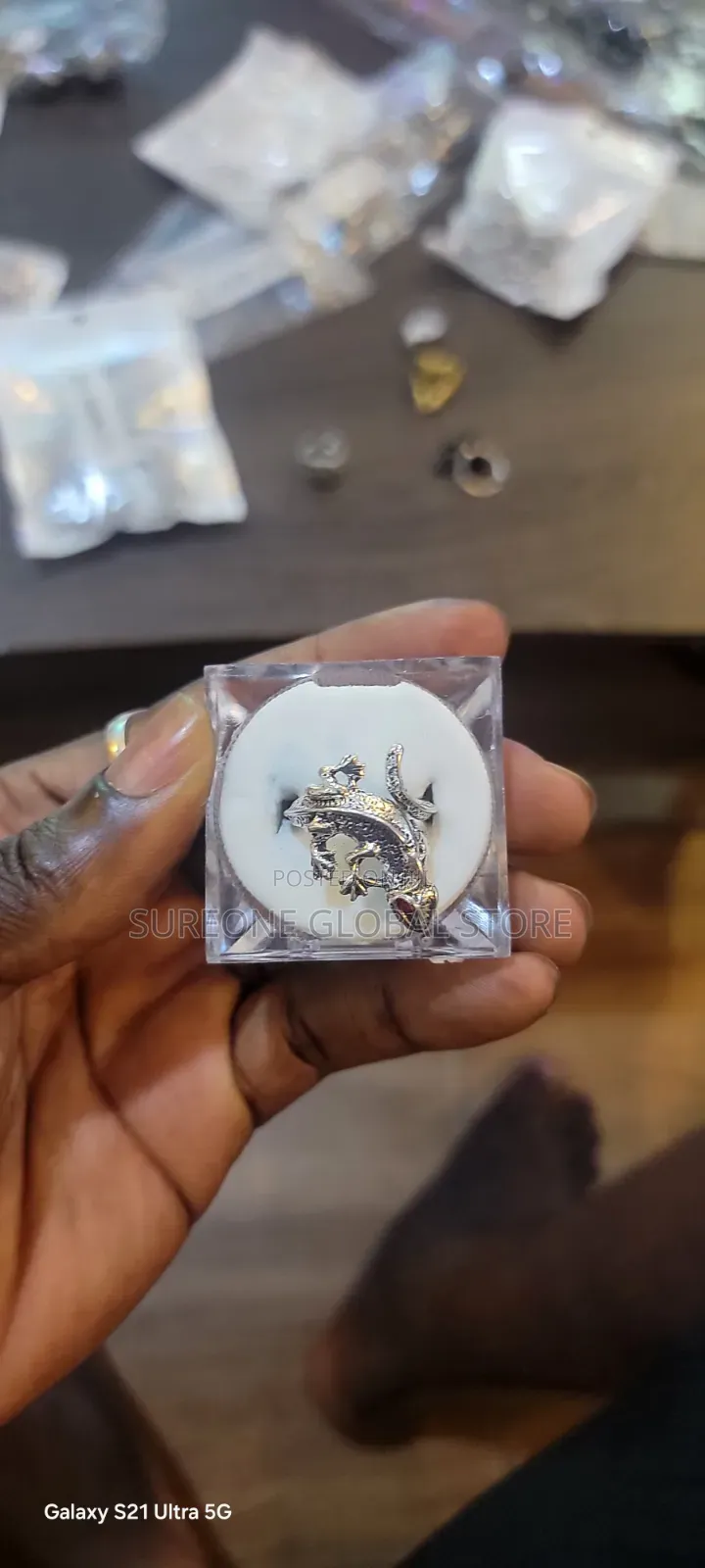 Three-Dimensional Gecko/Lizard Wrap Ring