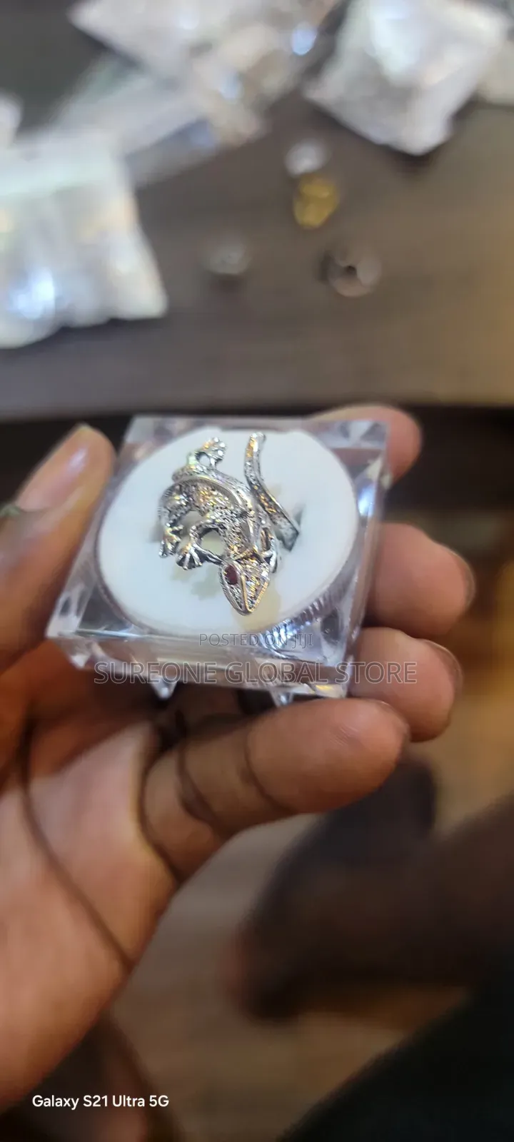 Three-Dimensional Gecko/Lizard Wrap Ring